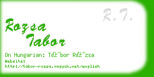 rozsa tabor business card